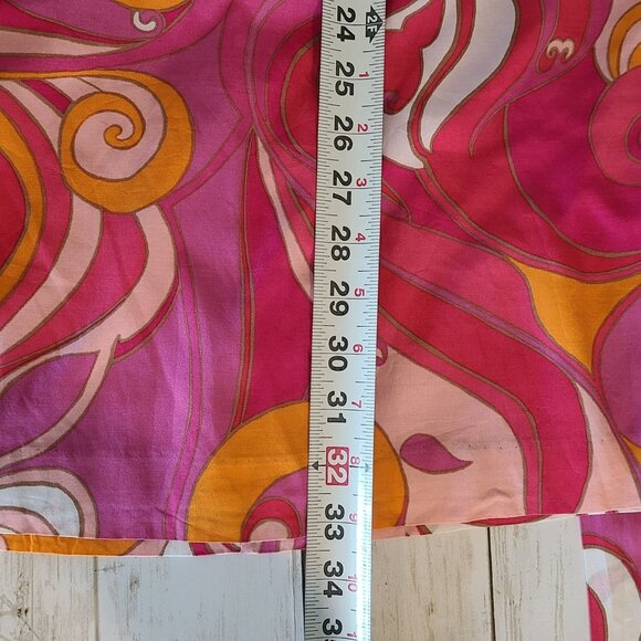 Banana Republic Trina Turk Silk Cotton Tunic Dress Swirl Groovy Hippie Retro 2 - Picture 7 of 9